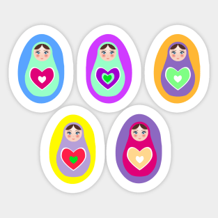 Russian dolls matryoshka Sticker